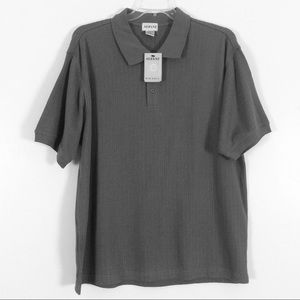 NWT Alfani Rib Knit Polo Shirt Ribbed Pullover